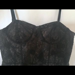 Black lace cocktail dress